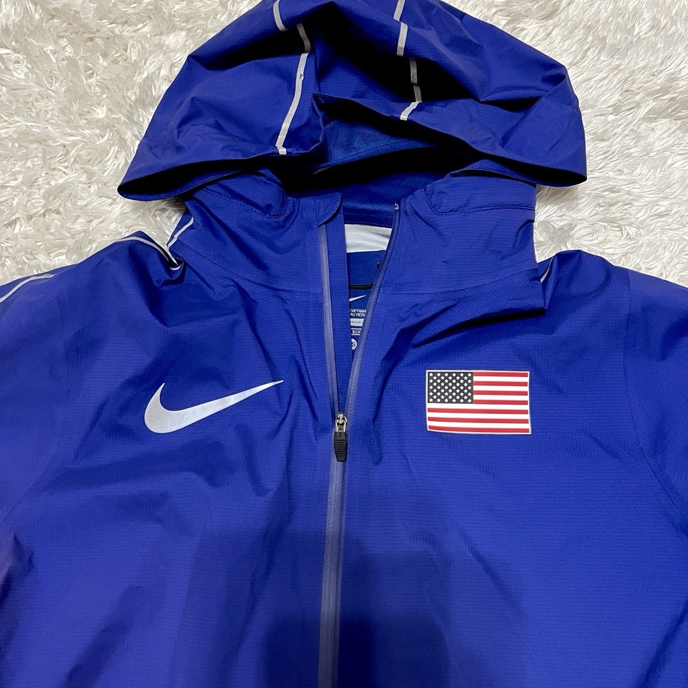 New Nike Team USA Lightweight Authentic Issued 3M Jacket Blue Mens XS 743458-443 - Picture 3 of 8
